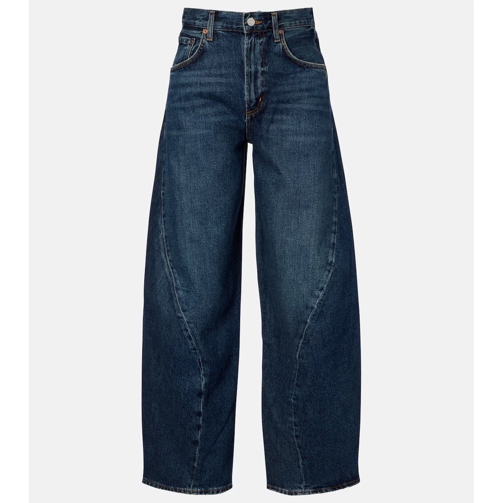 AGOLDE Twist Jean Barrel Leg Wide Leg High Rise Dark Wash Nexus 26